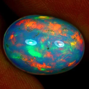5.36 CT 15X11 MM Amazing Rainbow Flashes!! Natural Welo Ethiopian Opal - Picture 1 of 2