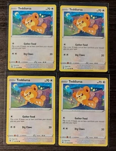 4x Teddiursa 122/189 Pokemon card Astral Radiance common NM - Picture 1 of 1