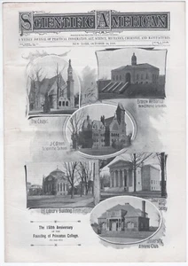 1896 SCIENTIFIC AMERICAN JOURNAL MECHANICS 150 ANNIVERSARY PRINCETON COLLEGE - Picture 1 of 5