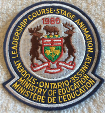 Ministry of Education 1986 Student Leadership Course Animation Ontario Patch