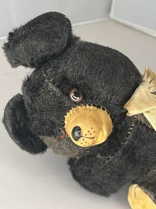 VTG Black Bear Rubber Nose Mini Teddy Straw Stuffed Plush Huggie Bear Corduroy - Bild 1 von 19