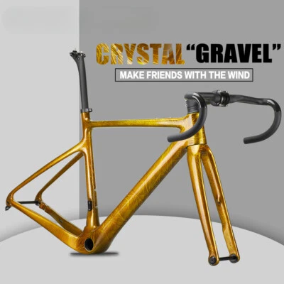 Carbon Road Gravel Bike Frame 700*40C Disc Brake Cyclocross Bike Frameset - Image 1 of 4