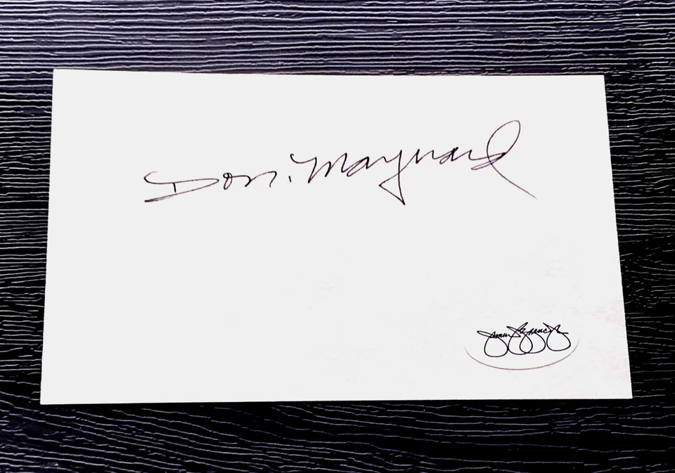DON MAYNARD HOF NEW YORK JETS WR AUTOGRAPHED SIGNED INDEX CARD 3X5 JSA STICKER - Image 1 of 1