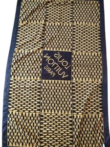 Louis Vuitton Telo Mare Coperta Modello Damier Marrone 152x86cm Cotone - Foto 1 di 10