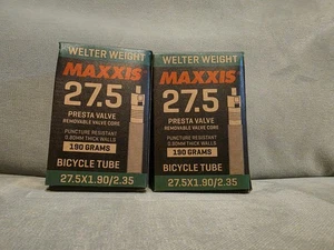 Maxxis Tubo WelterWeight 27.5"X 1.9/2.35" 48mm Válvula Presta 2 X Tubos Freepost - Imagen 1 de 3