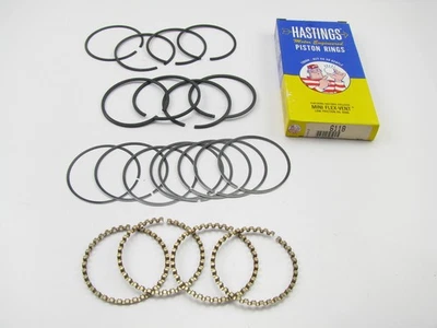 Conjunto de anel de pistão de motor Hastings 6118 PADRÃO - 1975-1980 Audi Volkswagen 1.6L - Imagem 1 de 3