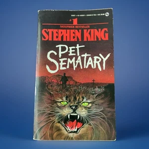 Stephen King Pet Sematary 1st Signet Print 1984 Paperback Horror Vintage - Picture 1 of 8