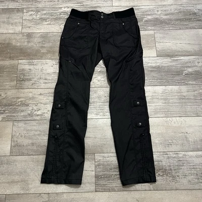 Athleta Womens Cargo Roll-up Workout Straight Pants Sz 8 Charcoal w Stretch - Image 1 of 4