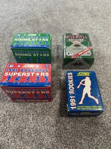Lote de 3 juegos de tarjetas de béisbol 1990 y 1991 Upper Deck High # Series Score Superstars - Imagen 1 de 6