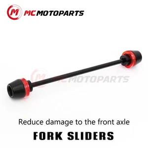 Red Front Fork Sliders Protectors For Indian FTR 1200 S 19 20 - Picture 1 of 5