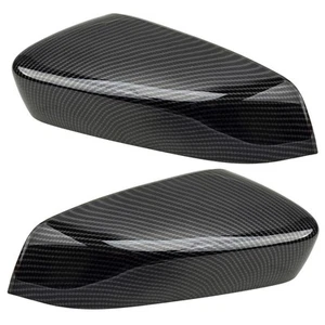 2pc Carbon Fiber Style Door Side Mirror Cover Cap fit For 2008-2013 Ford Mustang - Picture 1 of 6