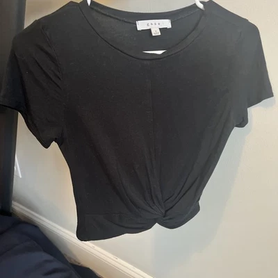 Camisa Gaze Manga Corta Frontal Torcida Talla S Pequeña Recortada Negra Suave Usada en Excelente Condición Foto 1 de 4