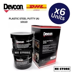 6pcs DEVCON 10110 PLASTIC STEEL PUTTY (A) 1 lb. Kit New Sealant Epoxy Putty - Picture 1 of 8