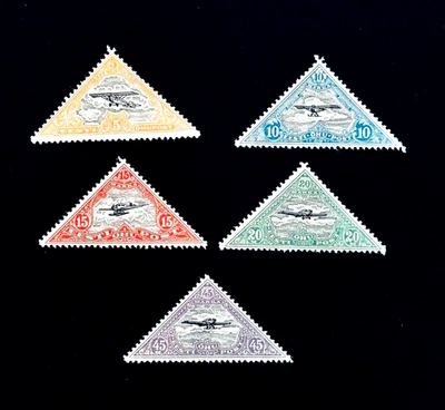 Лот марок ЭСТОНИЯ - 1925 авиапочта треугольник самолет как новые оригинальные lh r40 полный комплект - Изображение 1 из 2