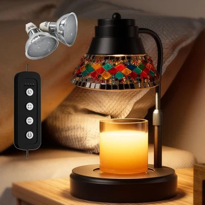 Candle Warmer Lamp, Electric with Timer, Dimmable Black  - Image 1 of 4