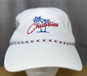 Chubbies Retro Rope Adjustable Red White Blue Hat Nylon Cap Palm Trees - Picture 1 of 9