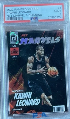 2022 Panini Donruss Net Marvels Diamond Kawhi Leonard PSA 9 #1 - Image 1 of 2