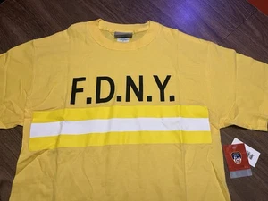 Vintage 2006 FDNY Fire Department New York City NYC Medium Yellow T Shirt - Picture 1 of 7