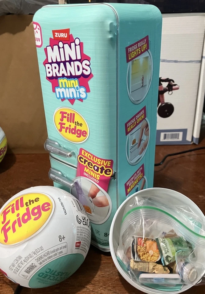 ZURU Mini Brands Fill the Fridge Playset Fridge W/ 1 BLIND PACK