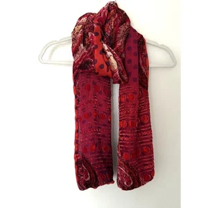 Cynthia Rowley Wendeschal rot gepunktet Paisley Polyester - Bild 1 von 6