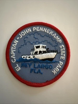 El Capitan John Pennekamp State Park Patch  Key Largo Florida Souvenir - Image 1 of 4