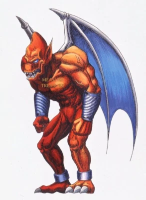 1994 ORIGINAL CAPCOM DEMON'S CREST FIREBRAND RED ARREMER (a) TRANSPARENCY CEL F2 - Image 1 of 3
