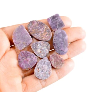 Lote de 8 piedras preciosas con forma de mezcla druzy rubí natural de 215 quilates 17x13 29x18 mm #2665 - Imagen 1 de 4