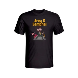 SHOLAY Dialogues PREMIUM T-shirt Bollywood Gabbar Singh Arey O Sambha - SLY-A01 - Picture 1 of 3