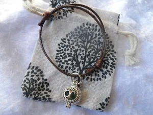Tree of life Bracelet/Wax Cord/Adjustable/Silver/Locket/Celtic/Healing Crystals - Picture 1 of 6