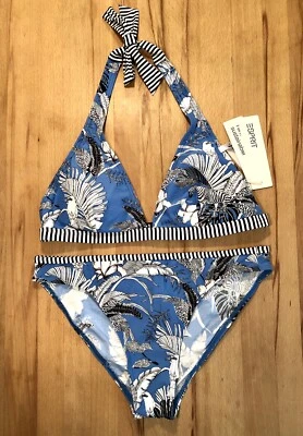 Neu Esprit Bikini Neckholder Set 80B Gr. 38 Tulum Beach Mit Muster - Bild 1 von 3