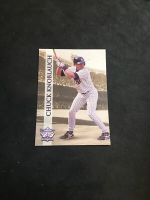 1998 Yankee Stadium 75 Year Anniversary Team Issue #11 CHUCK KNOBLAUCH MINT RARE - Image 1 of 2