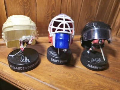 Lote 3 MCDONALD'S 2009 NHL Hockey Figura de Acción Máscara Casco PRECIO ORIGINAL OVECHKIN Foto 1 de 4