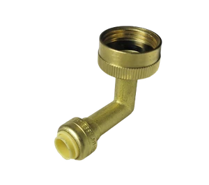 100 PCS. 1/4 PUSH FIT (3/8 OD PIPE) X 3/4" GHT DISHWASHER ELBOW, LEAD FREE BRASS - Picture 1 of 1