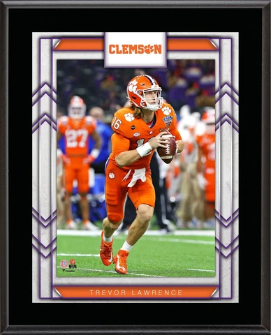 Trevor Lawrence Clemson Tigers 10.5" x 13" Sublimated Player Plaque Cover