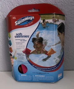 SwimWays Soft Swimmies #00056, Soft Fabric,Orange/Red, Ages 3-5,  Arm Floats. - Picture 1 of 3