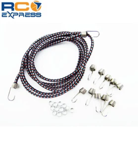 Hot Racing 1/10 Scale Bungee Cord Kit - Blue White Orange Black ACC468K1285 - Picture 1 of 2