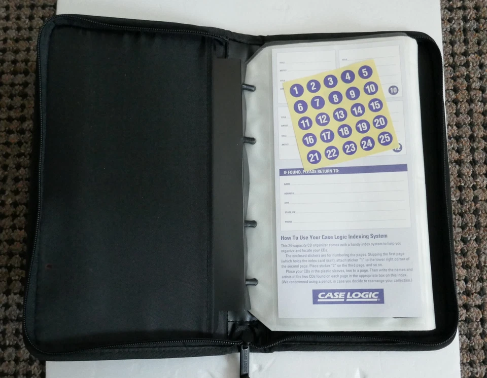 Case Logic CD / DVD Tasche für max. 24 CDs / DVDs, mit Reißverschluß - Bild 1 von 3