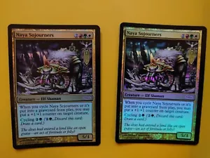 MTG Card. Naya Sojourners x2 Elf Shaman DCI Foil Promo as pics - Picture 1 of 7