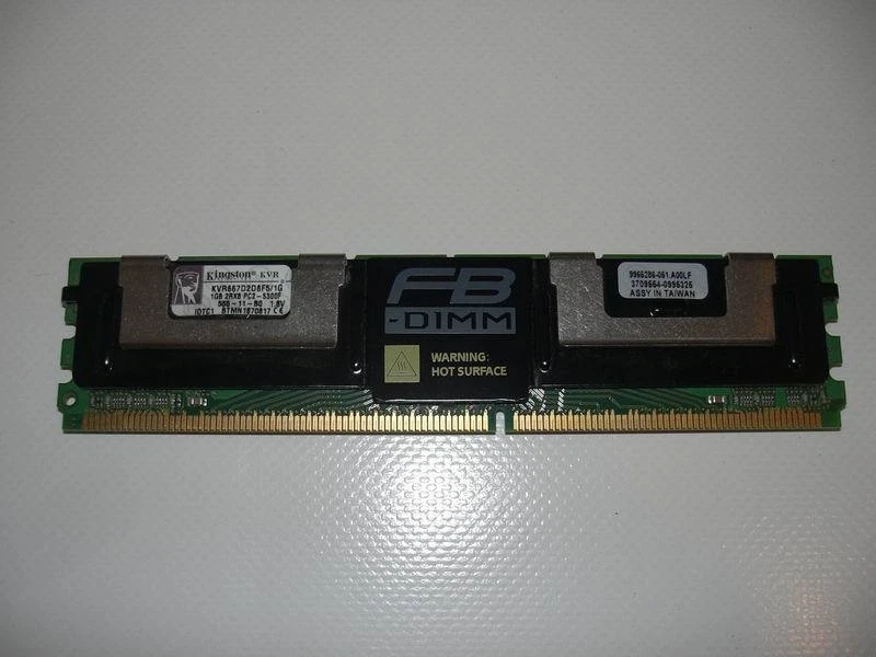 1GB FB-DIMM Kingston DDR2-667 PC2-5300 ECC Memory KVR667D2D8F5/1G - Bild 1 von 1
