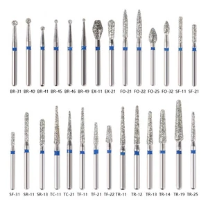 BURR 100pcs Dental FG Diamond Burs for High Speed Handpiece Friction Grip 97Type - Picture 1 of 114