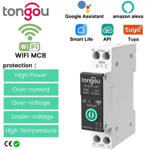 TUYA MCB WiFi Interruttore Smart Protezione Sovracorrente Sotto Tensione Alimentazione - Foto 1 di 6
