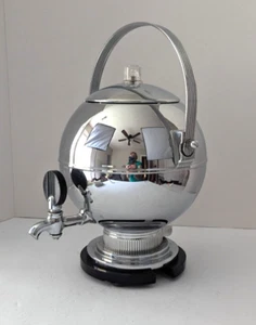 Vtg Art Deco Chrome Globe Coffee Percolator 12 cup Manning Bowman Complete Works - Picture 1 of 16