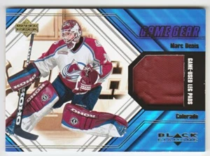2000-01 UD BLACK DIAMOND MARC DENIS LEG PAD JUEGO USADO GAME GEAR L-DE Avalanche - Imagen 1 de 1