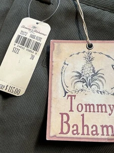 Tommy Bahama Men's Pants 38x34 T1172 Olive Pleated Silk Blend Classic Ret $115 - Picture 1 of 12