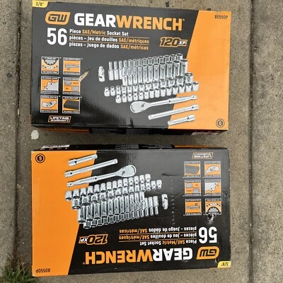 GearWrench 80550P 56-Pc 3/8" Drive SAE/Metric 6 pt Standard & Deep Socket Set  - Image 1 of 4