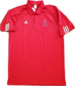 Los Angeles Angeles Men's Red 3 Stripe ClimaCool Polo By Adidas - Picture 1 of 7
