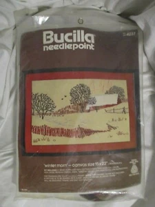 Vintage Bucilla Needlepoint Kit Winter Morn 15" x 22" #4237 NEW SEALED PACKAGE - Picture 1 of 3