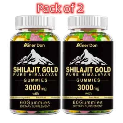SHILAJIT + ASHWAGANDHA GUMMIES Potent Antioxidant Immune Support Overall Health - Image 1 of 4