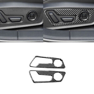 Carbon Fiber Seat Adjust Panel Cover Trim Decoration For Audi A6 C8 2019-2022