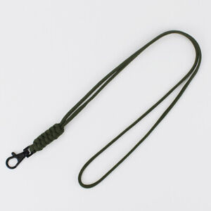 Weave Lanyard Swivel Hook Thin Neck Cord  ID Badge Keys Credential Holder Strap+